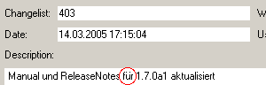 Umlaut in P4V 2005.1 Win